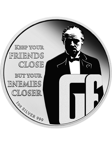 THE GODFATHER 50th Anniversary 1 Oz Silver Coin 2$ Niue 2022