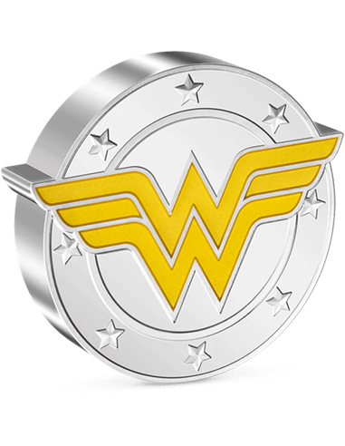 WONDER WOMAN Logo 1 Oz Moneda Plata 2$ Niue 2022