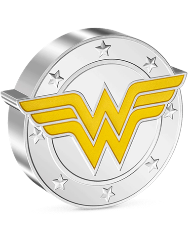 WONDER WOMAN Logo Pièce d'Argent de 1 Oz 2$ Niger 2022