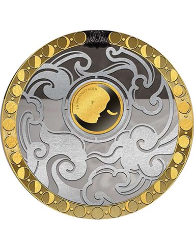 MOON Symbols of Life Gold and Silver Coin 10$ Barbados 2022