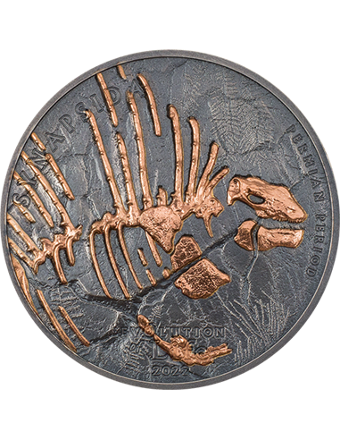 SYNAPSIDA Evolution of Life 1 Oz Silver Coin 500 Togrog Mongolia 2022