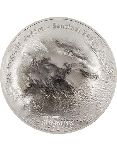 MT VINSON 7 Summits 5 Oz Silver Coin 25$ Îles Cook 2022