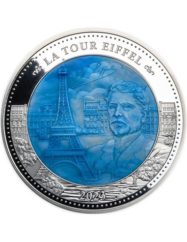 LA TOUR EIFFEL Nacre 5 Oz Silver Coin 25$ Îles Salomon 2023