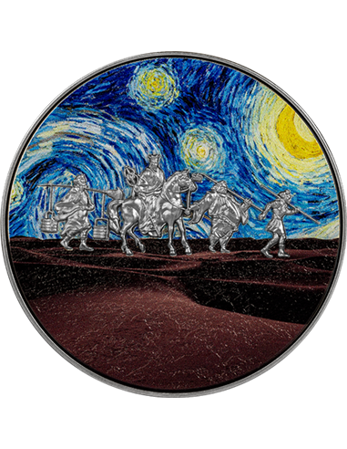 JOURNEY TO THE WEST ON A STARRY NIGHT 2 Oz Silver Coin 10000 Francs Chad 2023