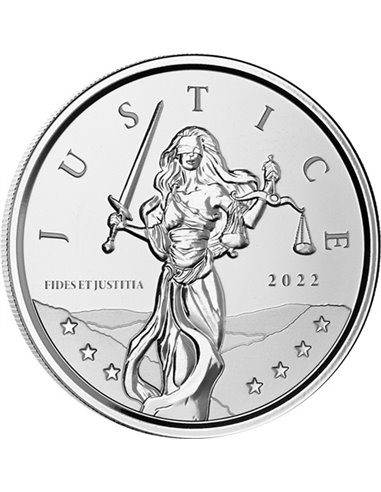 LADY JUSTICE Серебряная монета 1 унция 1 фунт Гибралтар 2022