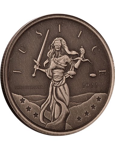 LADY JUSTICE 1 Oz Silver Coin 1£ Pound Gibraltar 2022
