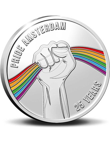 PRIDE 25 YEARS Амстердам Серебряная медаль весом 1 унция