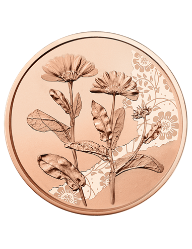 MARIGOLD Language Of Flowers Copper Coin 10€ Euro Austria 2022