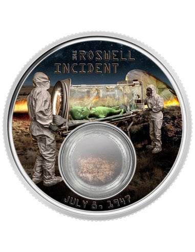 ROSWELL ALIEN Real Earth 1 Oz Silver Coin 1$ Mesa Grande Souvereign Nation 2022