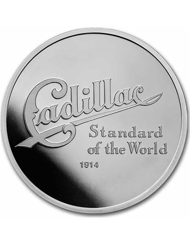 CADILLAC STANDARD DEL MONDO LOGO 1914 Medaglia d'argento da 1 Oz 2022