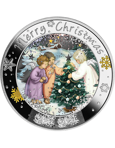 MERRY CHRISTMAS Серебряная монета 1$ Ниуэ 2022