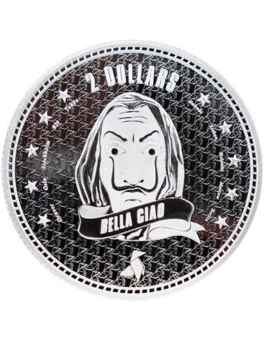BELLA CIAO Серебряная монета 1 унция 2$ Ниуэ 2022