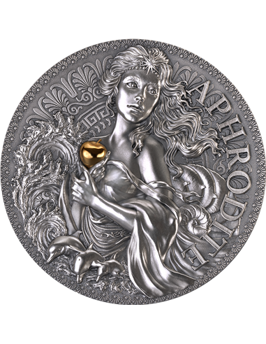 APHRODITE Große griechische Mythologie 2 Oz Silbermünze 2000 Franken Kamerun 2022