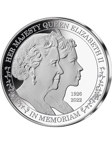 QUEEN ELIZABETH II DOUBLE PORTRAIT 1 Oz Серебряная монета 5$ Барбадос 2022