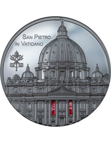 SAN PIETRO IN VATICANO Tiffany Art Серебряная монета 5 унций 25$ Палау 2022
