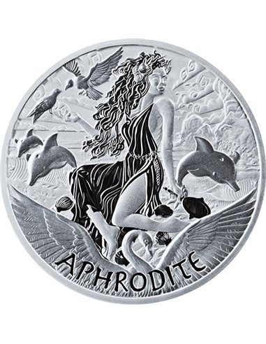 AFRODYTA Boginie Olimpu 1 Uncja BU Srebrna Moneta 1$ Tuvalu 2022