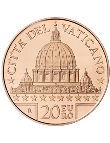 BAZYLIKA ŚW. PIOTRA Miedziana Moneta 20 Euro Watykan 2022