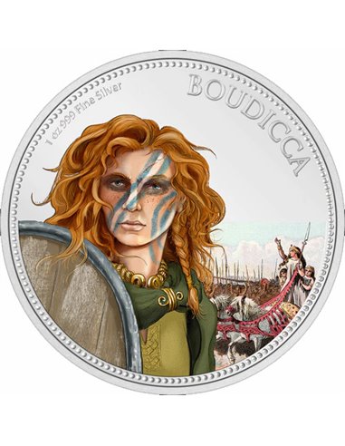 BOUDICCA Women in History 1 Oz Silver Coin 2$ Niue 2022