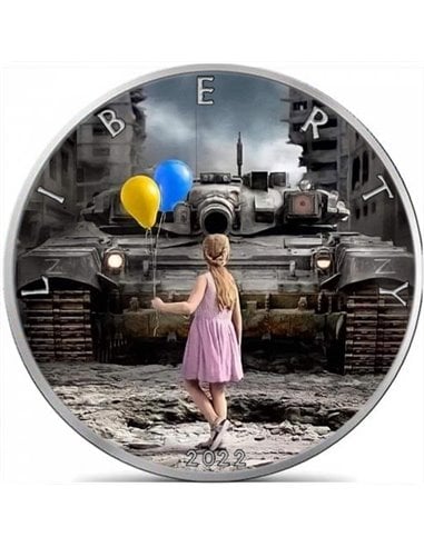 BRAVERY Ukraine Liberty 1 Oz Silver Coin 1$ USA 2022
