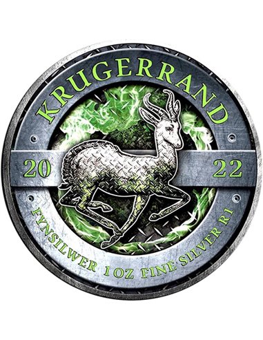 KRUGERRAND Nature Power 1 Oz Серебряная монета 1 ранд Южная Африка 2022