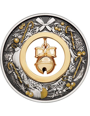 JINGLE BELL Серебряная монета 2 унции 2$ Австралия 2022