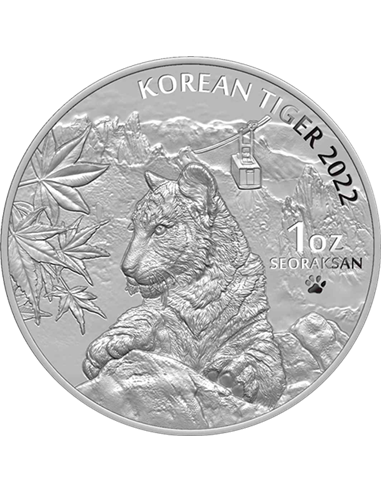 ТИГР Серебряная монета 1 унция 1 глина Южная Корея 2022