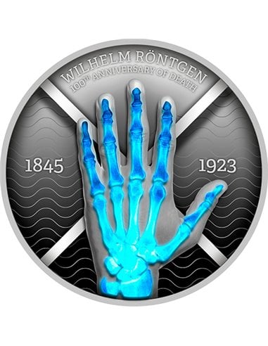 WILHELM RONTGEN 100 Jahre Silbermünze 500 Francs CFA Kamerun 2022