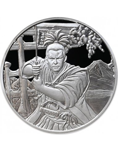 SAMURAI Ancient Warriors 1 Oz Серебряная монета 50c Фиджи 2022