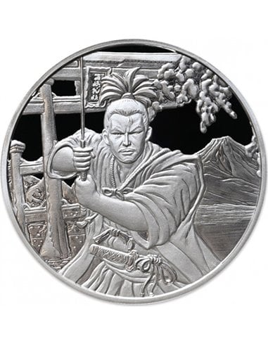SAMURAI Starożytni wojownicy 1 uncja srebrna moneta 50 c Fidżi 2022
