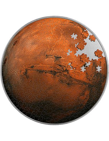 MARS PUZZLE 1 Oz Moneda Plata 5000 Francos Chad 2023