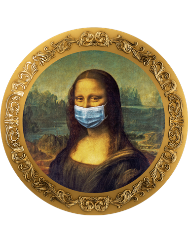 MONA LISA Lockdown Art Leonardo da Vinci 1 Oz Silver Coin 5000 Francs Chad 2023