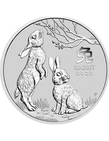 YEAR OF THE RABBIT Lunar Serie III 1 Oz Moneda Plata 1$ Australia 2022