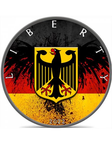 AGUILA ALEMANA Emblema de Alemania Libertad 1 Oz Moneda Plata 1$ USA 2022