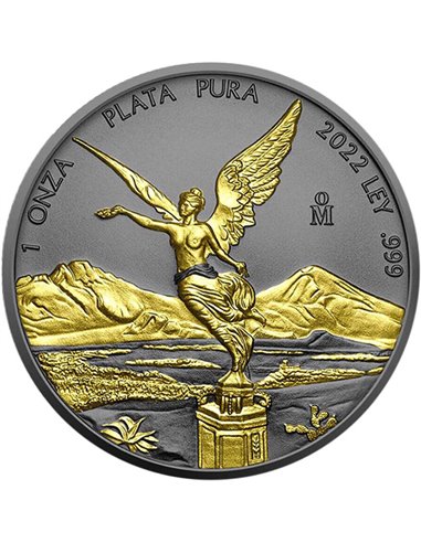 GOLD BLACK EMPIRE EDITION Libertad 1 Oz Silver Coin Mexico 2022