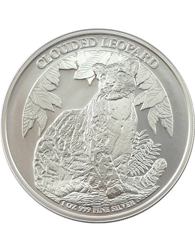 CLOUDED LEOPARD 1 Oz Silbermünze 3000 Riels Kambodscha 2023