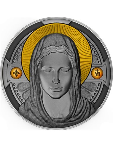 МАРИЯ ИЗ НАЗАРЕТА Серебряная монета 2 унции 2000 франков Камерун 2022