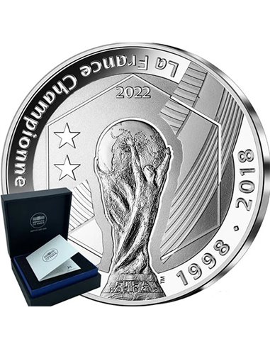 ЧЕМПИОНАТ МИРА ПО ФИФА Катар Серебряная монета 10€ Евро Франция 2023