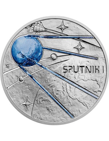 SPOUTNIK I Milky Way 1 Oz Silver Coin 1$ Niue 2022