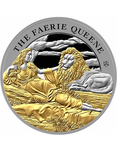 FAERIE QUEENE Złota 2 uncje srebrnej monety próbnej 2 funty Święta Helena 2023