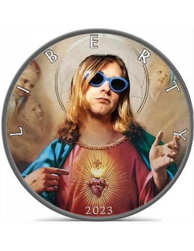 KURT COBAIN Holy Right Now 1 Oz Silver Coin 1$ USA 2023