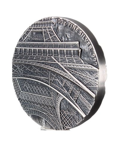 TINA VIEW Eiffelturm Silbermünze 15000 Francs Tschad 2022