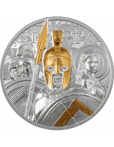 СПАРТА Серебряная монета 3 унции 20$ Острова Кука 2023