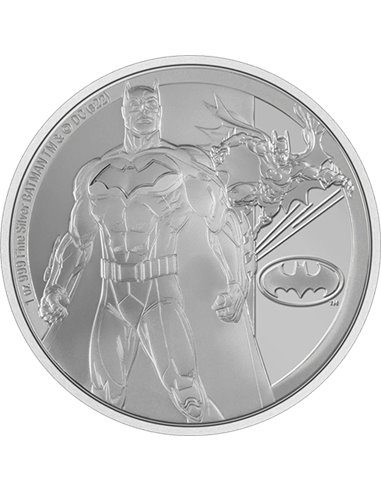 Бэтмен 1 унция Серебряная монета 2$ Ниуэ 2023
