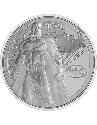 BATMAN Klasyczna 3 Oz Srebrna Moneta 10 $ Niue 2023