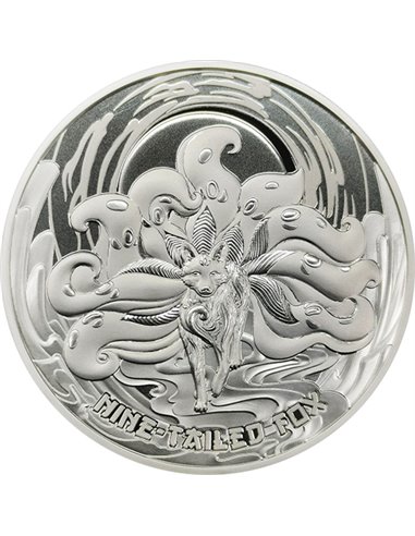 NINE TAILED Asian Mythical Creatures 1 Oz Moneda Plata 2 Dólares Samoa 2022