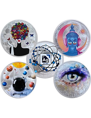 AUGMENTED REALITY Imagination Series Set 4 x 1 Oz Silber 2022