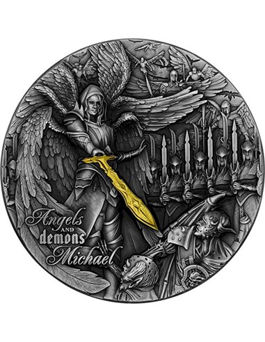 MICHAEL Angels and Demons 2 Oz Silver Coin 5$ Dollars Niue 2022