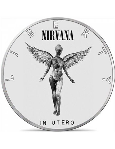 Полдололларовая монета NIRVANA In Utero Kennedy США 2022