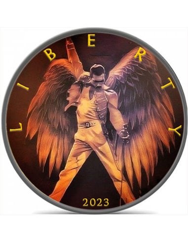 QUEEN Freddy Mercury Liberty 1 Oz Silver Coin 1$ USA 2023