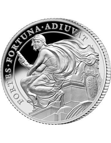 COURAGE The Queen's Virtues 1 Oz Moneda Plata Proof 1 Libra Santa Helena 2022
